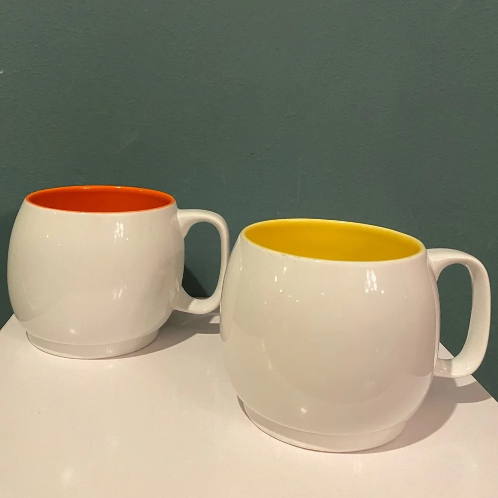 Pair of Crate & Barrel Stackable Mugs Cups